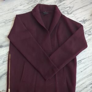 Guc J.Crew Collection burgundy merino wool sweater